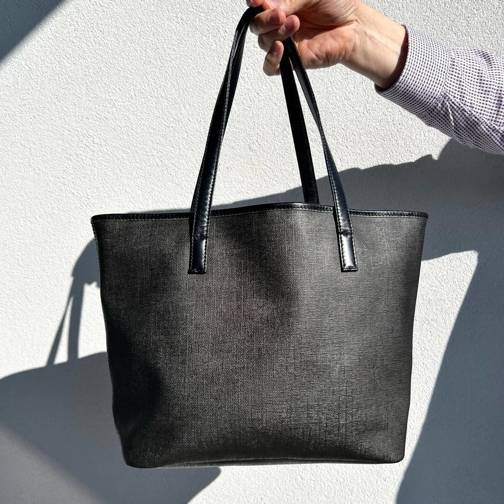 Bulgari Bvlgari Collezione Tote and Shoulder Bag Black Yellow Dark grey